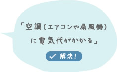 「空調（エアコンや扇風機）に電気代がかかる」