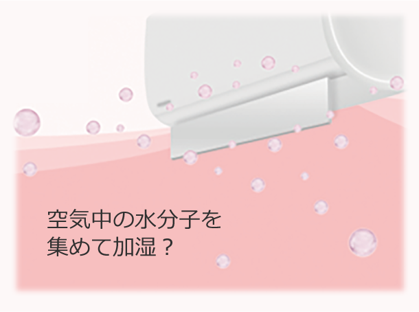 空気中の水分子を集めて加湿？