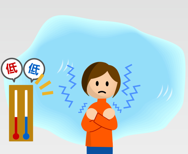 冬は気温が低い上に湿度（しつど）も低いからますます寒く感じる